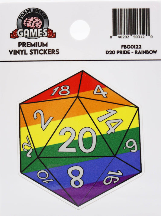 D20 Sticker - Rainbow Pride